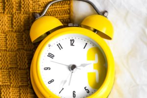 yellow alarm clock